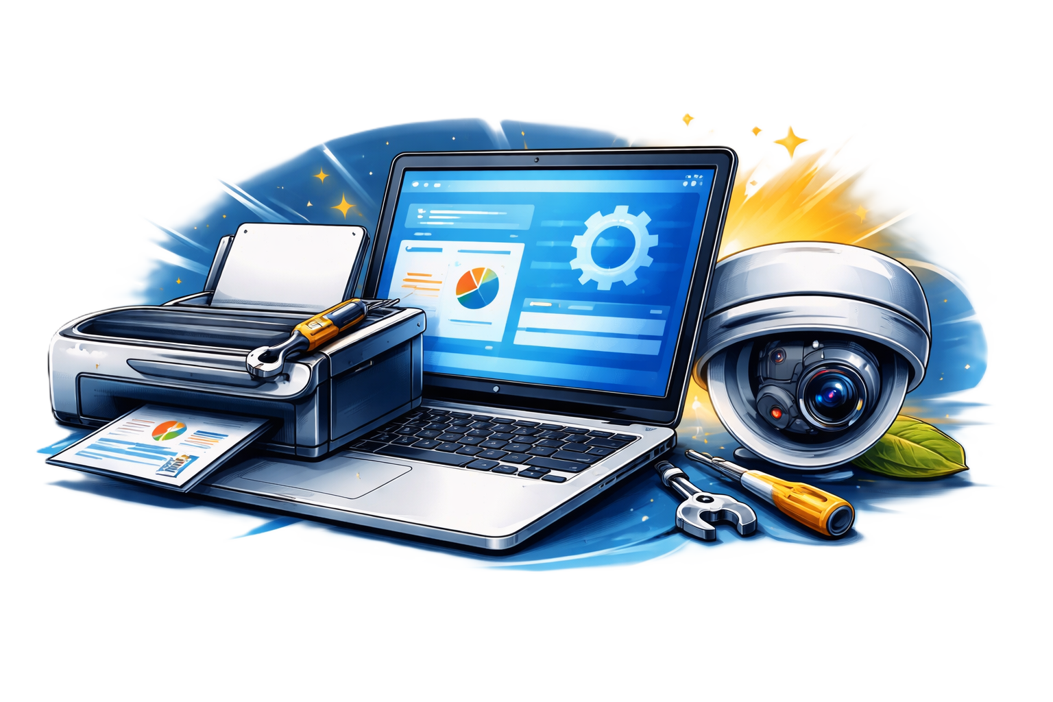 Laptop repair, printer service and CCTV installation in Sunderpur Varanasi near BHU by Ajey Computer