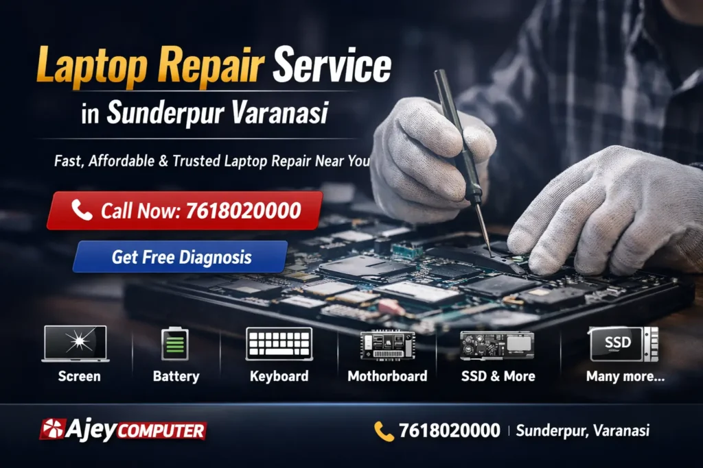 Best laptop repair shop near me in Sunderpur Varanasi