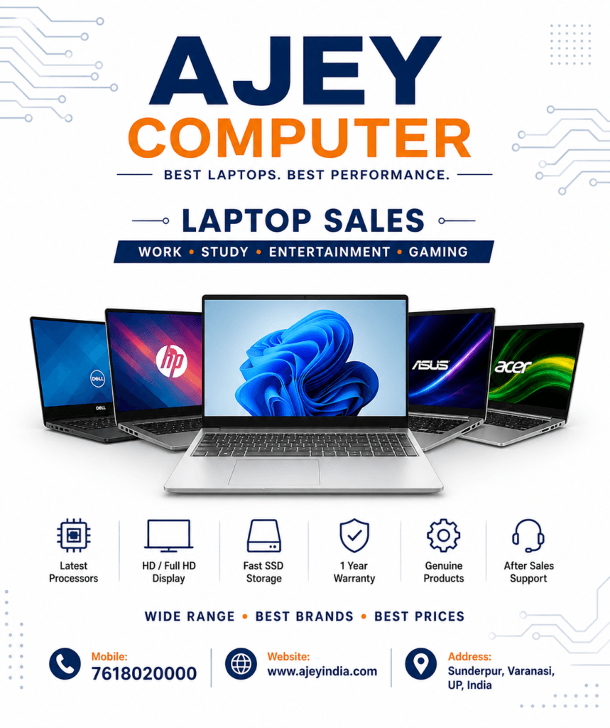 buy laptop in varanasi ajey computer sunderpur