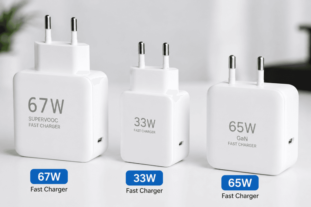 67W 33W and 65W fast chargers available in Varanasi at Ajey Computer near BHU