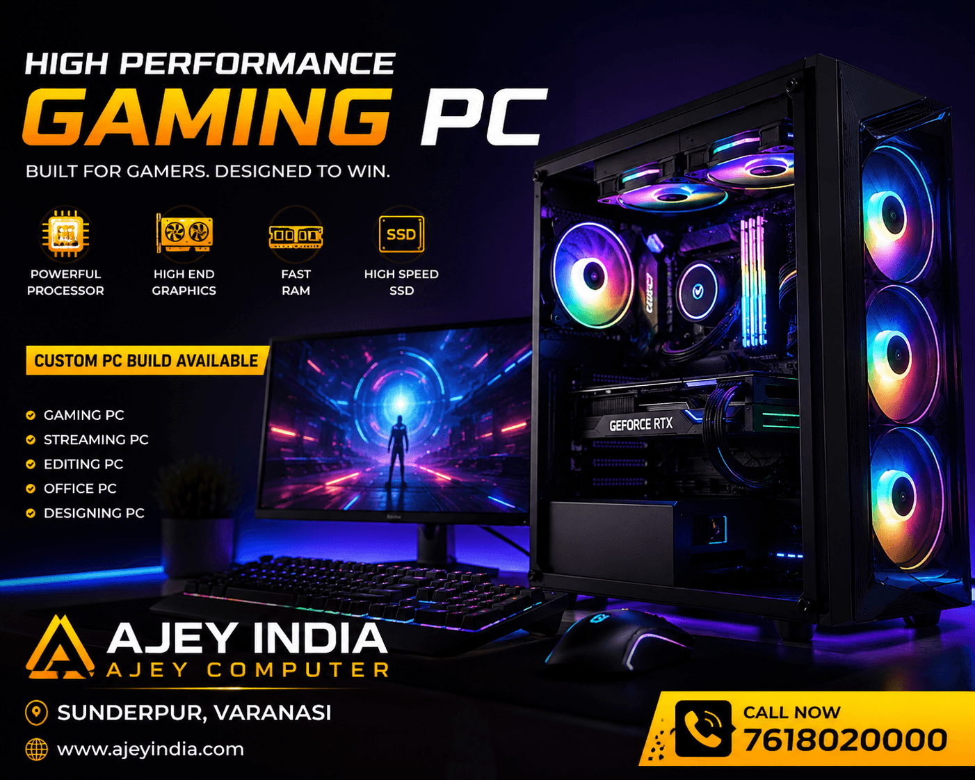 Custom PC Build Varanasi | Gaming & Office PC Setup Near BHU