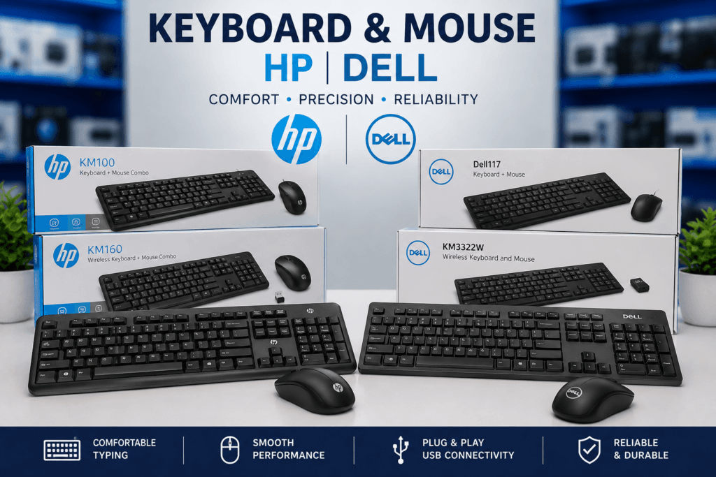 HP and Dell keyboard mouse combo available in Varanasi at Ajey Computer near BHU