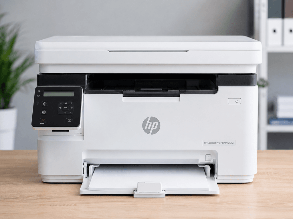 HP LaserJet 126nw wireless monochrome laser printer for office and home use in Varanasi